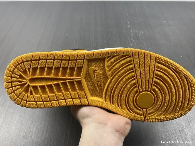 Kick Theory Yellow 555088-711 OG High 1 Air Toe Jordan 0603